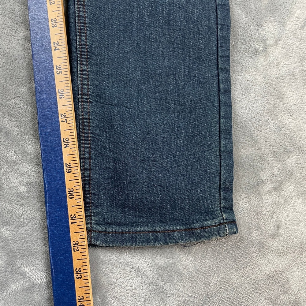 Vintage Genes Black Men's Slim Fit Jeans Blue Medium Wash Stretch 33x32 Casual - Picture 9 of 16